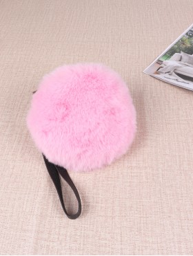 Circle Plush Purse W/ Strap